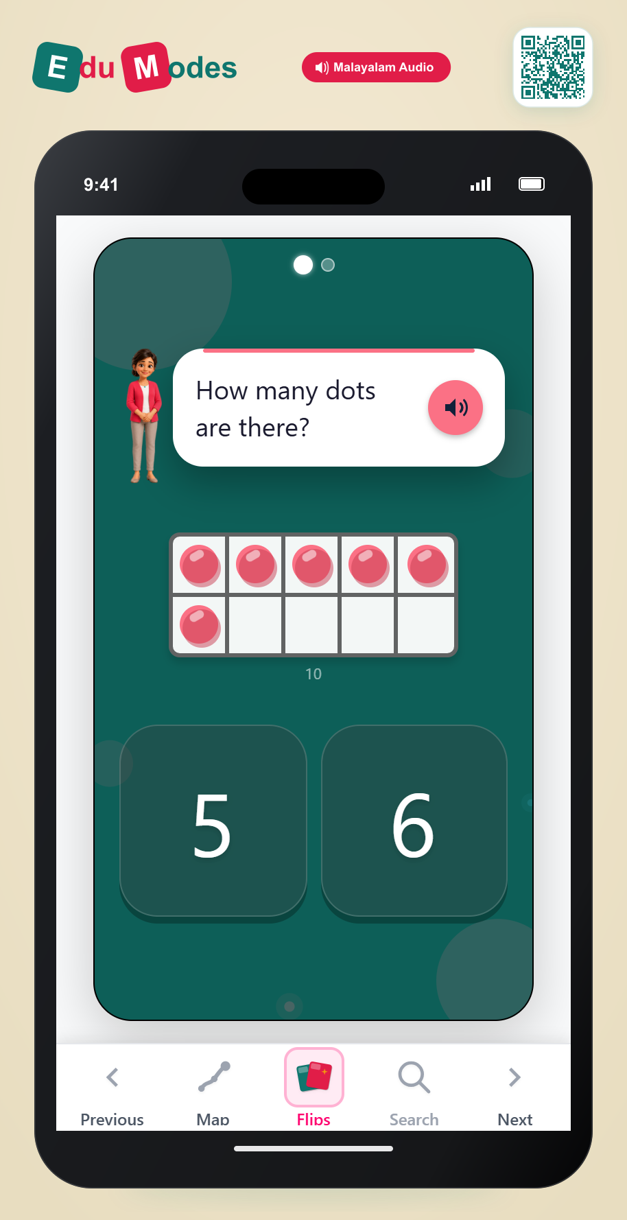 Identify 6 and 7 on Ten Frame - Interactive Learning Game Preview