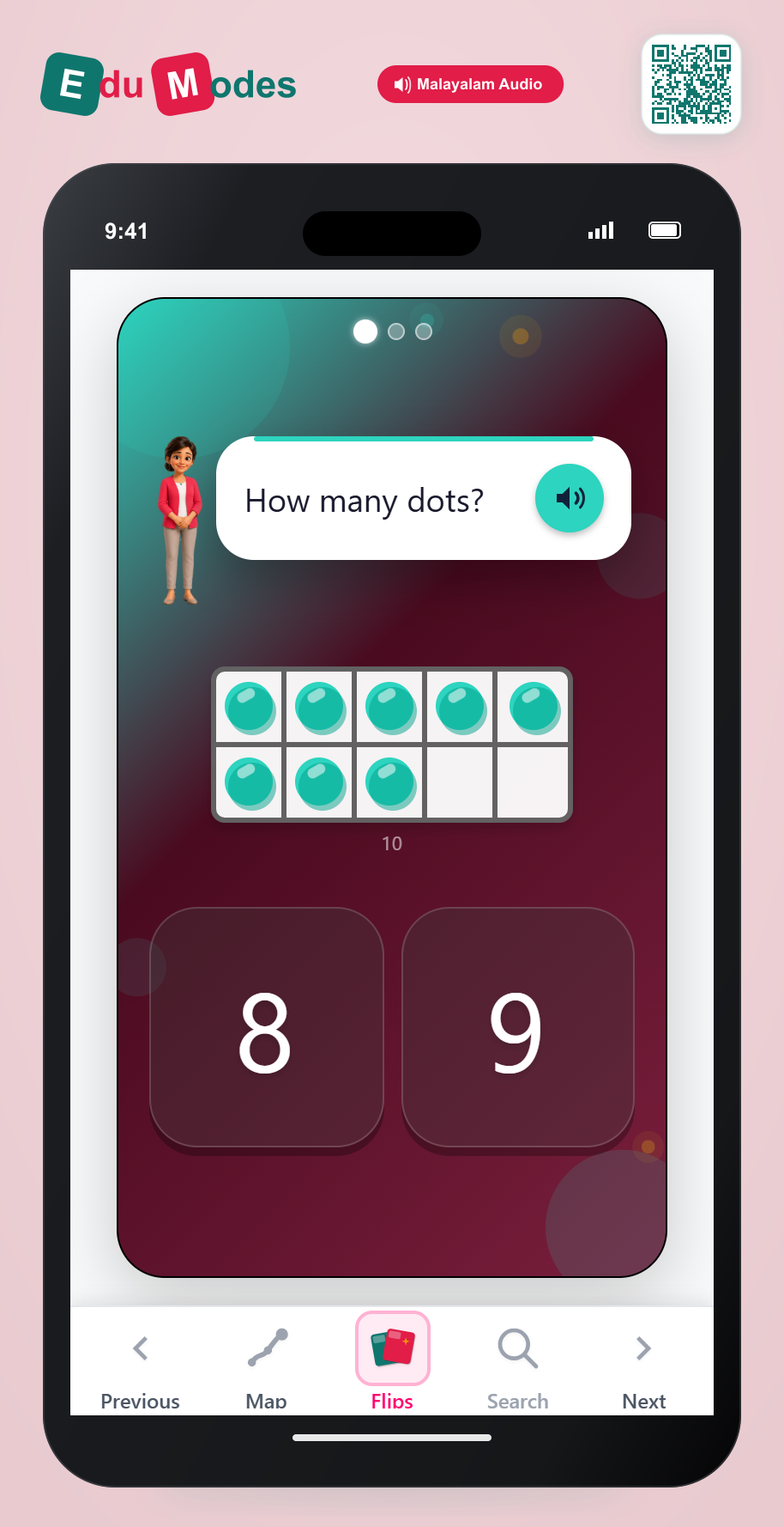 Identify 8, 9, 10 on Ten Frame - Interactive Learning Game Preview