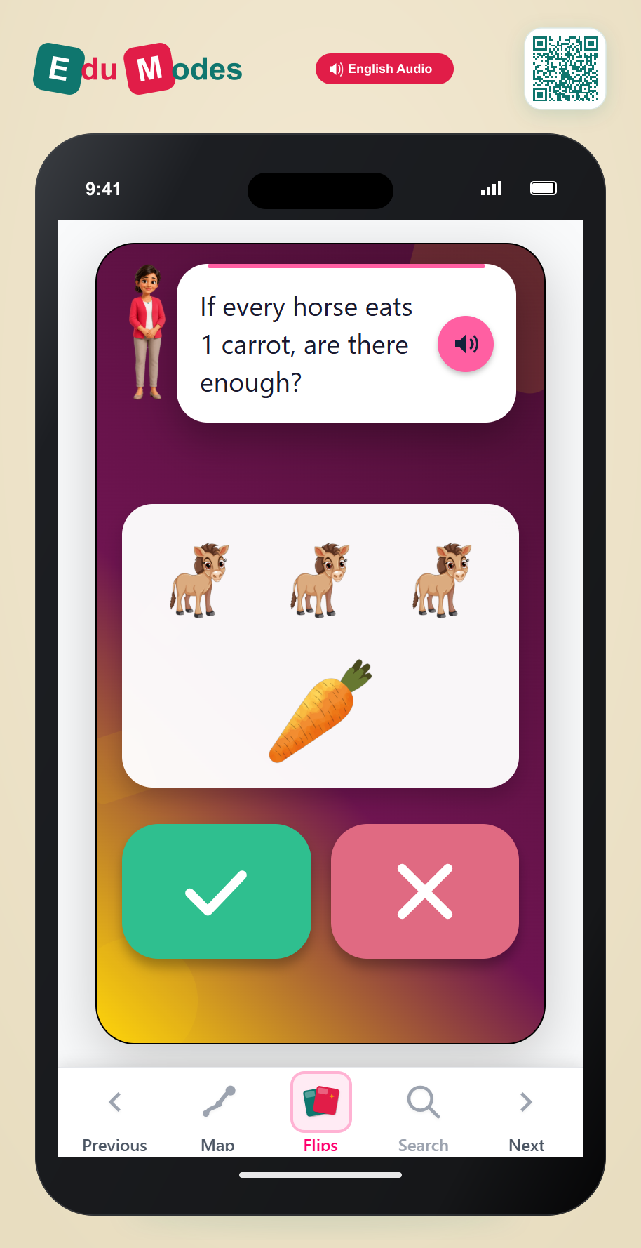 Are there enough? Horse Carrot - Interactive Learning Game Preview