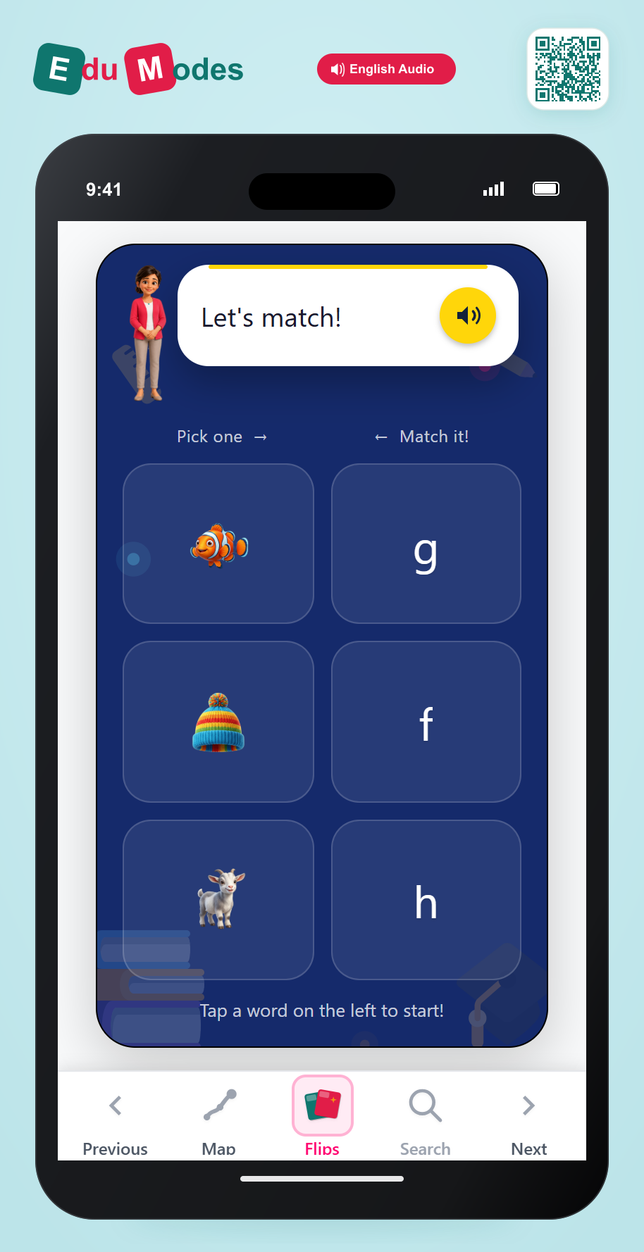 Identify the first sound in a word: F to H - Interactive Learning Game Preview