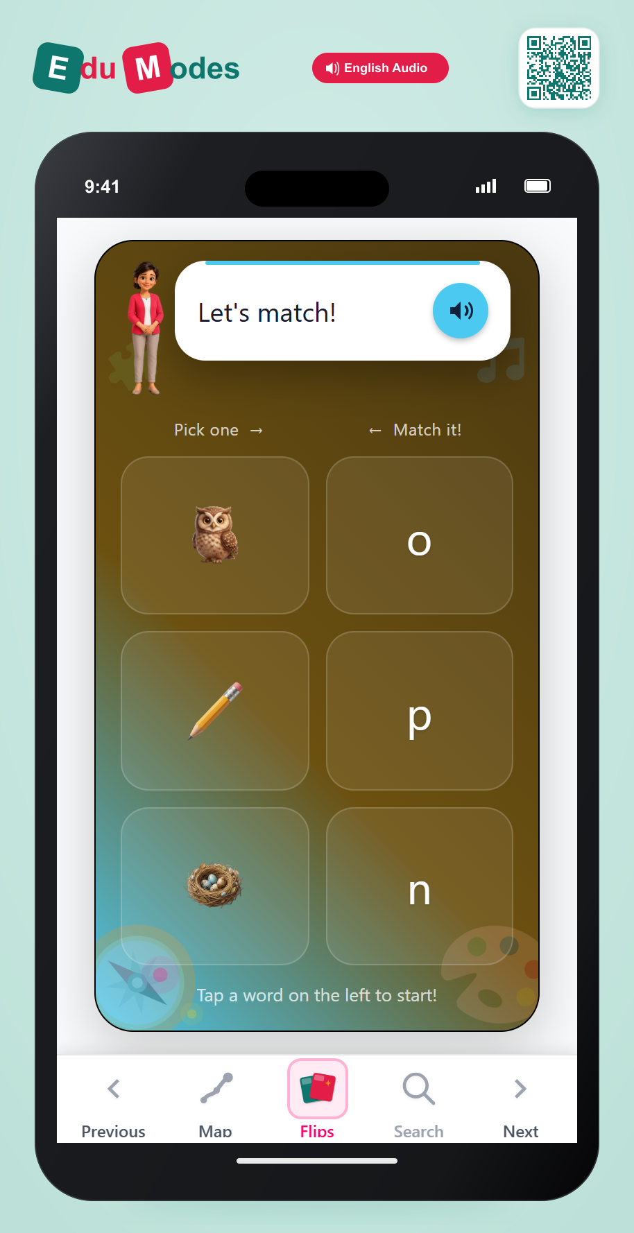 Identify the first sound in a word: N to P - Interactive Learning Game Preview