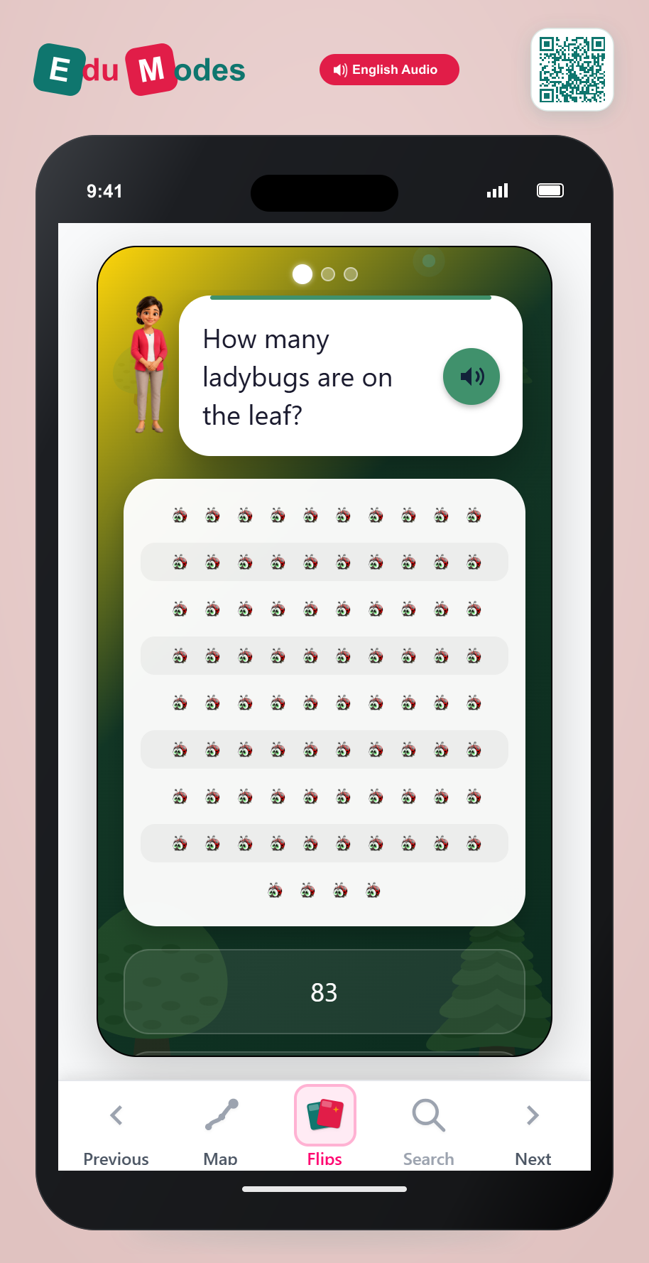 Count Bugs 81 to 99 - Interactive Learning Game Preview