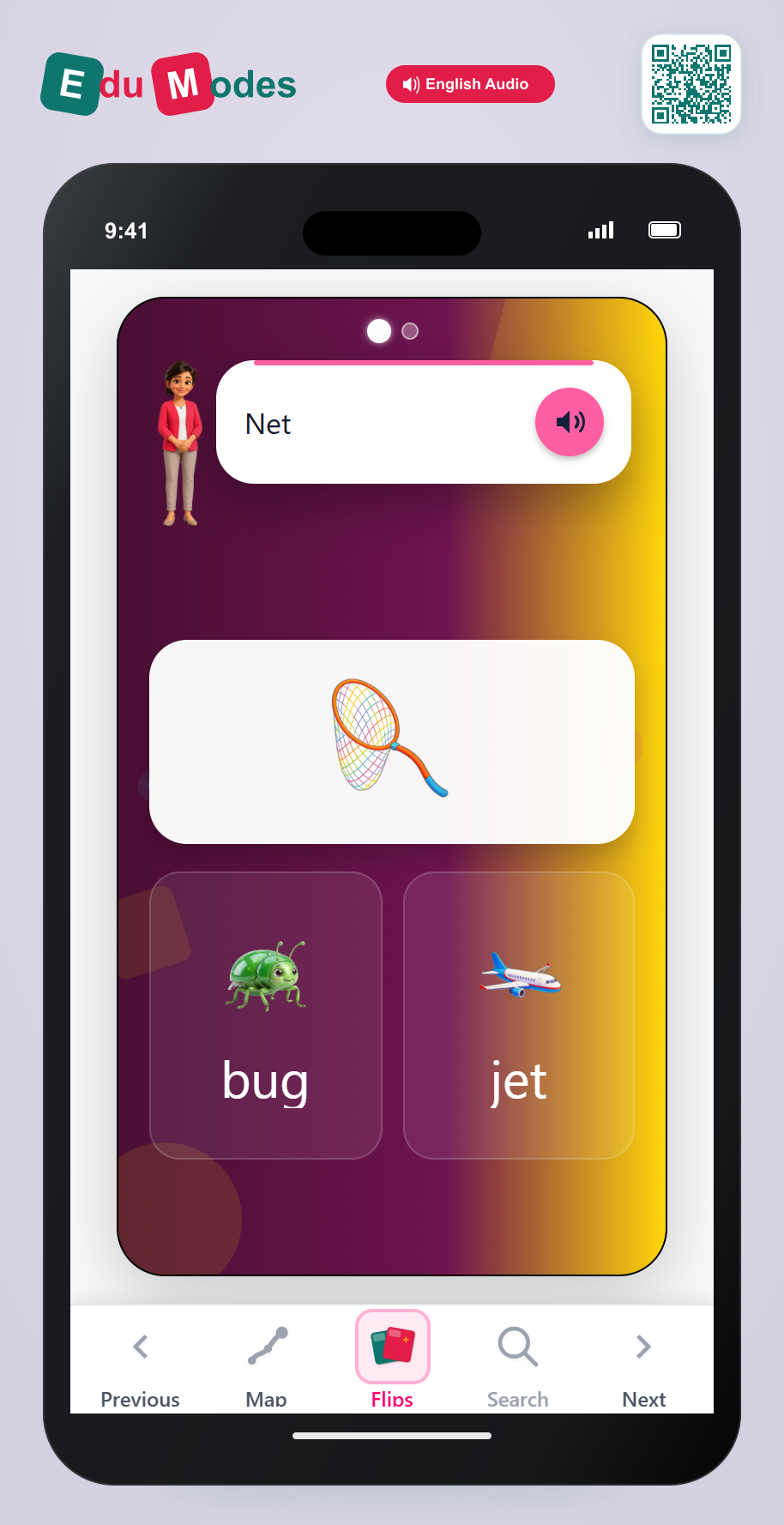 Rhyming: Net and Sun - Interactive Learning Game Preview