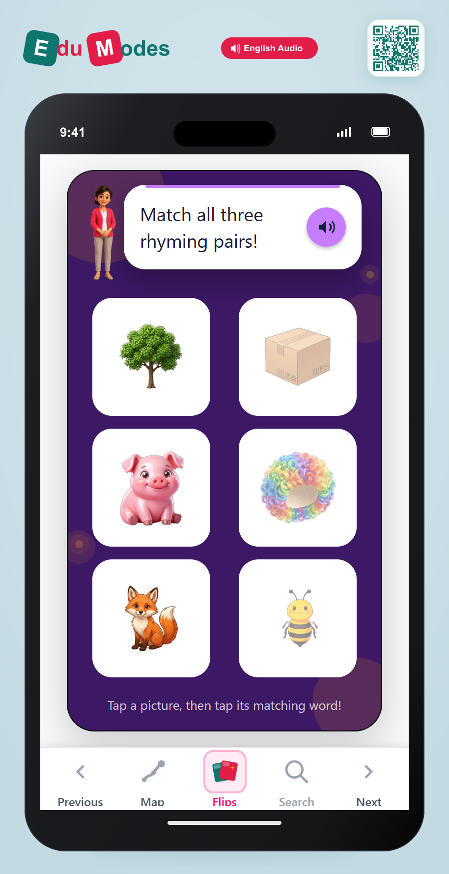 Match the Rhymes Part 3 - Interactive Learning Game Preview