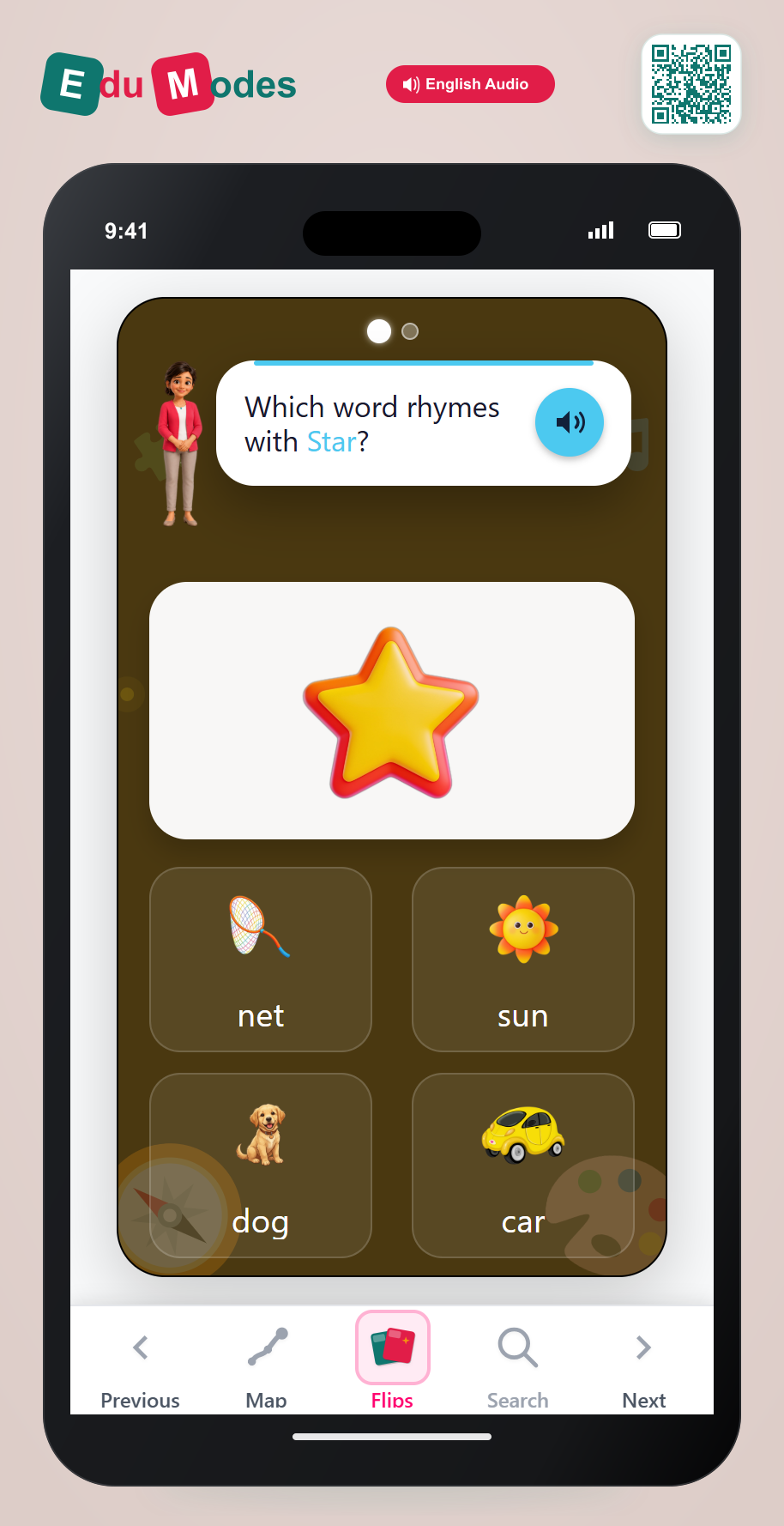 Rhyming: Star and Car - Interactive Learning Game Preview