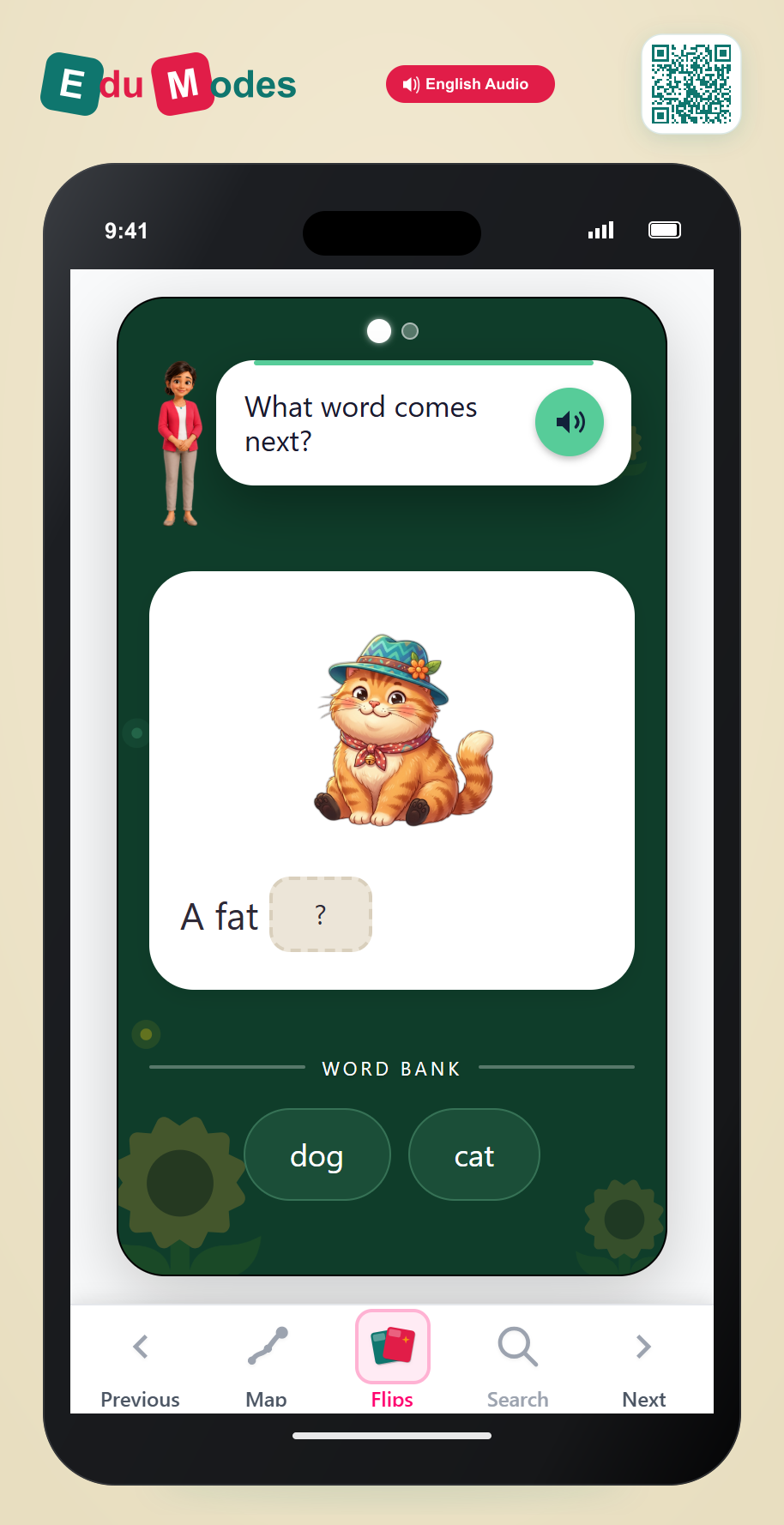 Complete the Rhyme: -at - Interactive Learning Game Preview