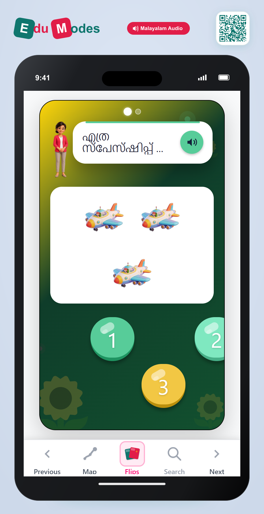 Count to 3 - Flip 9 - Interactive Learning Game Preview