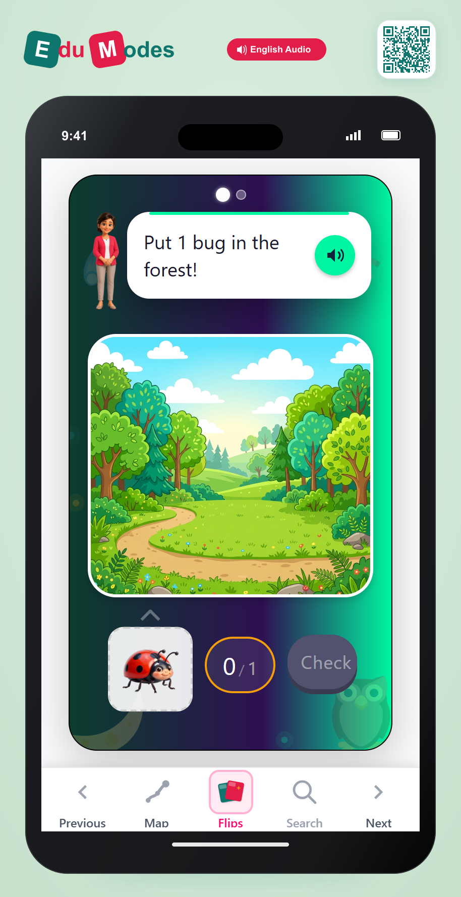 Count using stickers to 3 - Flip 1 - Interactive Learning Game Preview