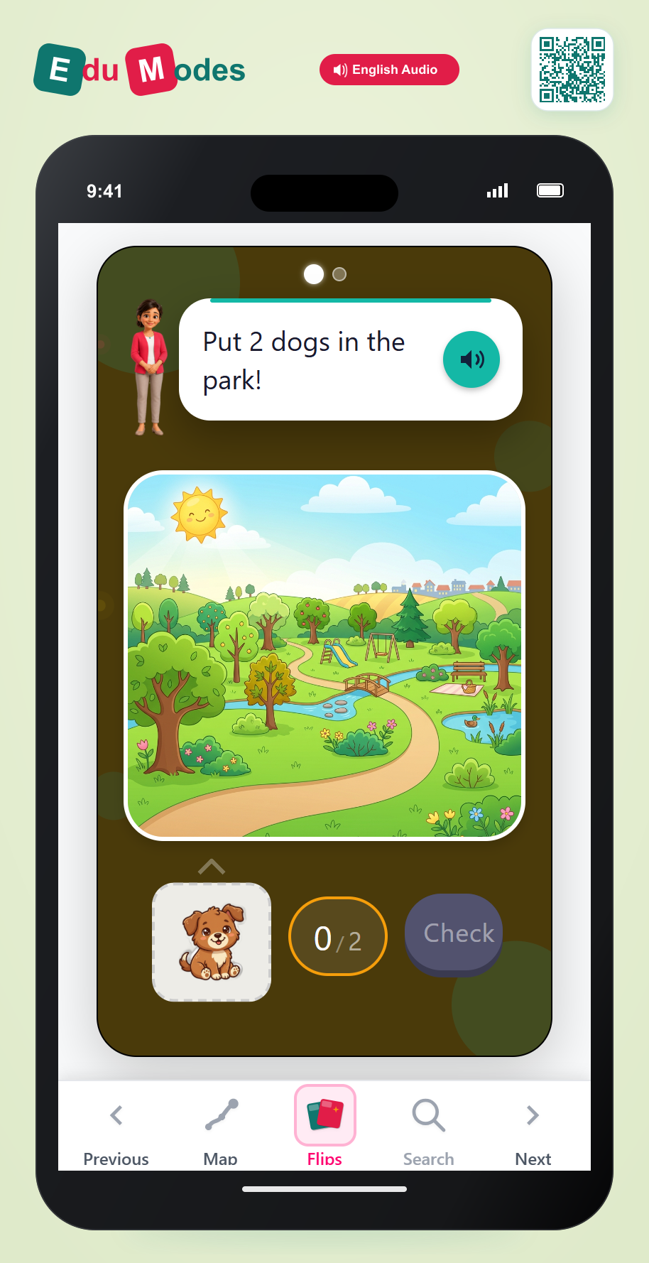 Count using stickers to 3 - Flip 7 - Interactive Learning Game Preview