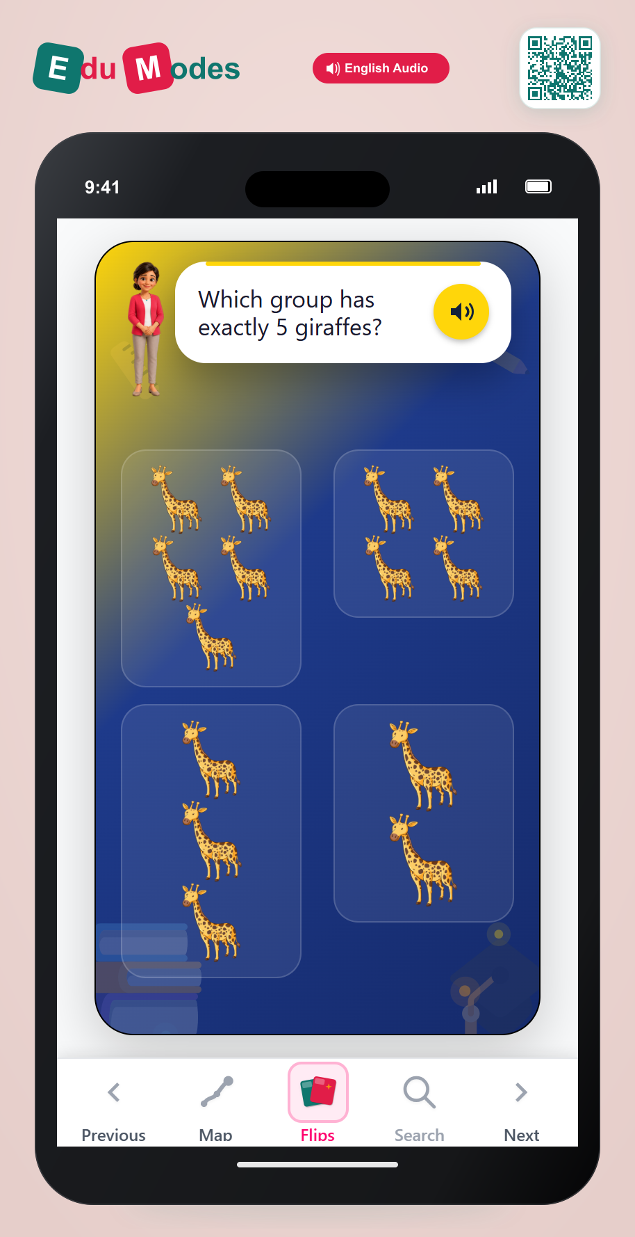 Find 5 Giraffes - Interactive Learning Game Preview
