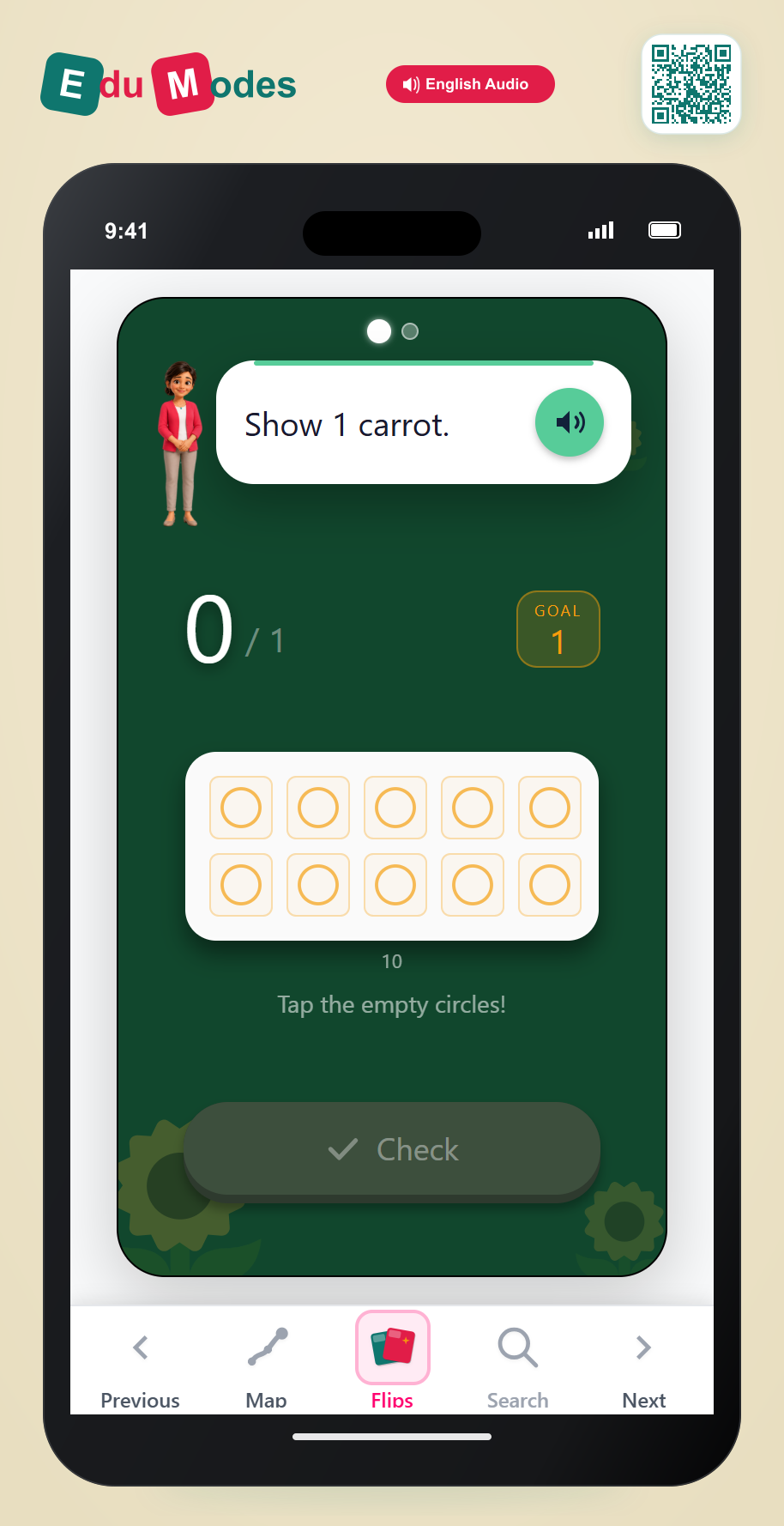 Show Numbers on Ten Frames: 1 and 2 - Interactive Learning Game Preview