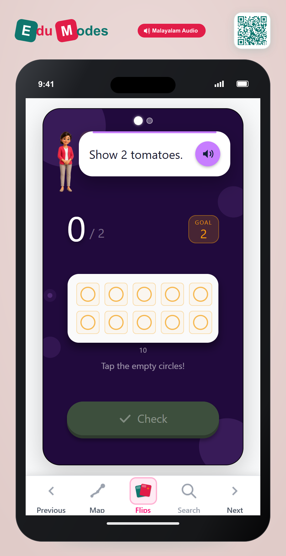 Show Numbers on Ten Frames: 2 and 3 - Interactive Learning Game Preview