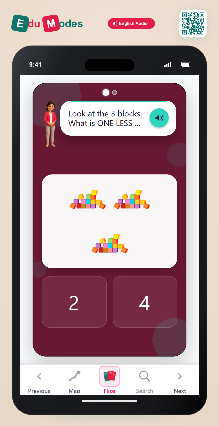 One Less up to 5 (Mixed Practice) - Interactive Learning Game Preview