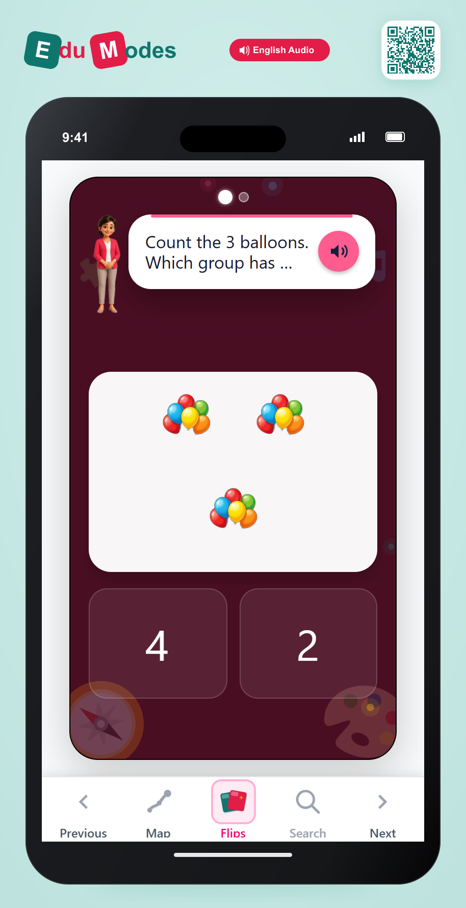 Count One Less (Count and Find 5) - Interactive Learning Game Preview
