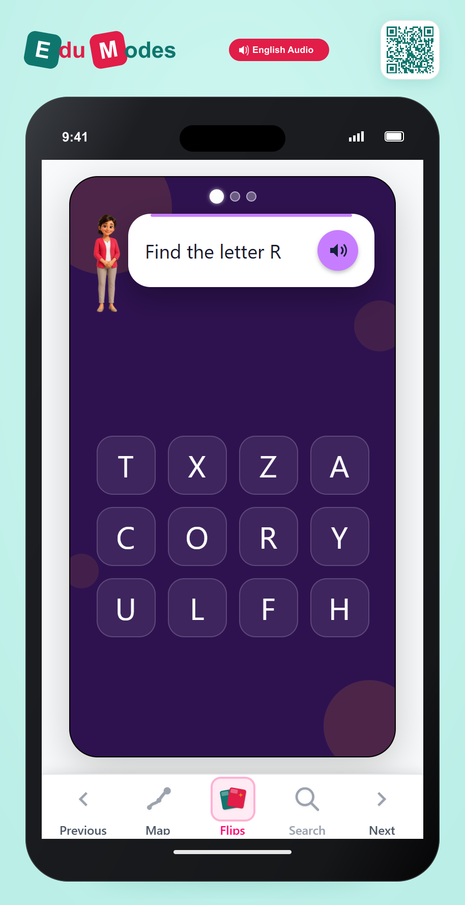 Mixed Uppercase Grid Challenge 1 - Interactive Learning Game Preview
