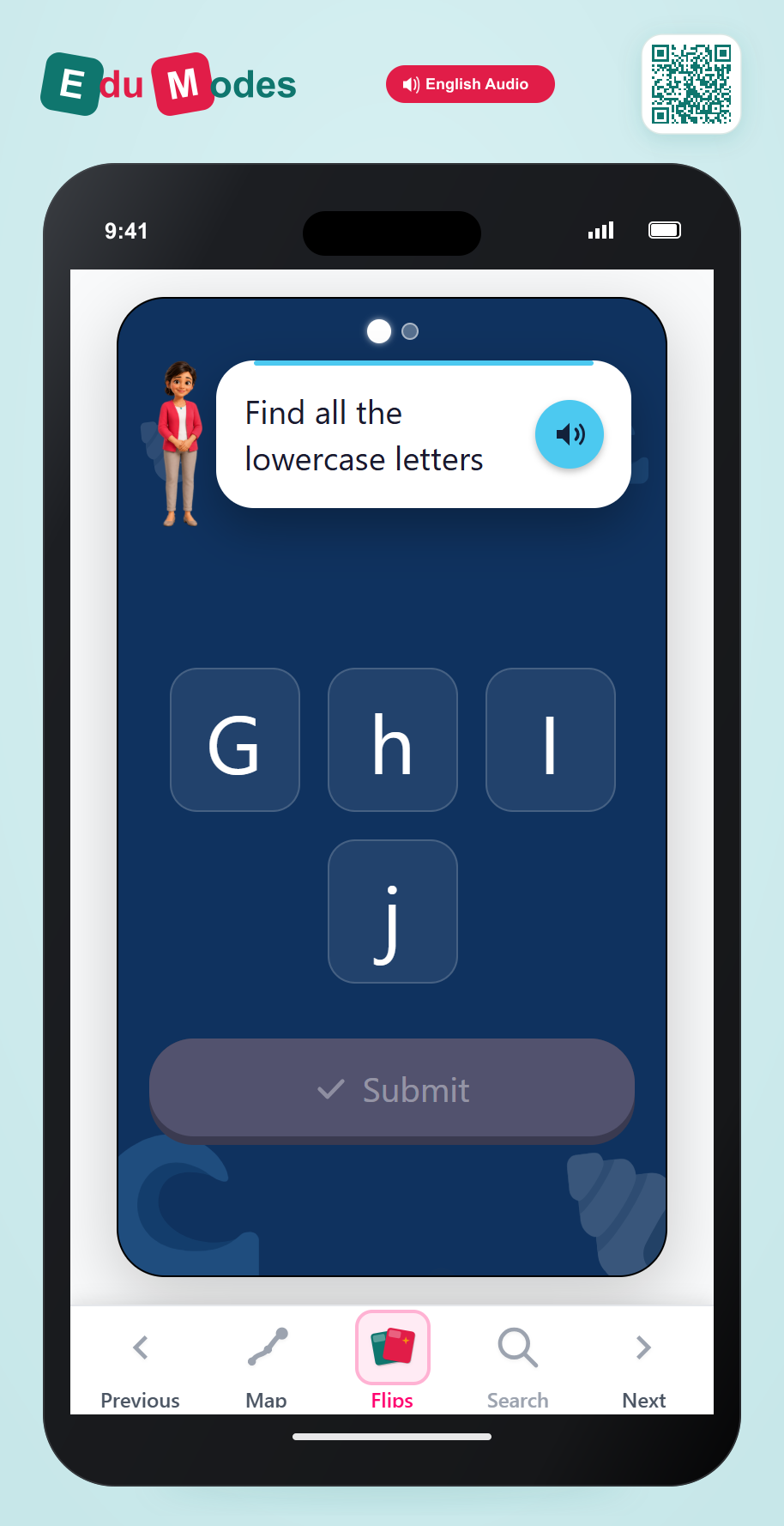 Find Lowercase Letters: Mix of 4 - Interactive Learning Game Preview