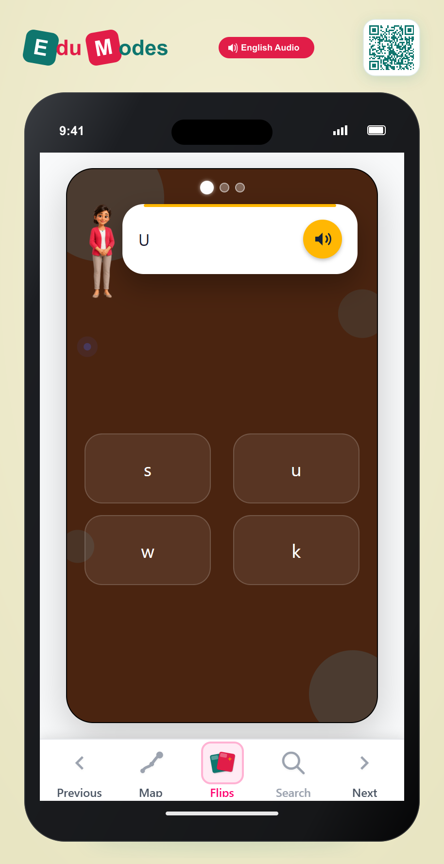 UKG Lowercase Letter Match: u, v, w - Interactive Learning Game Preview