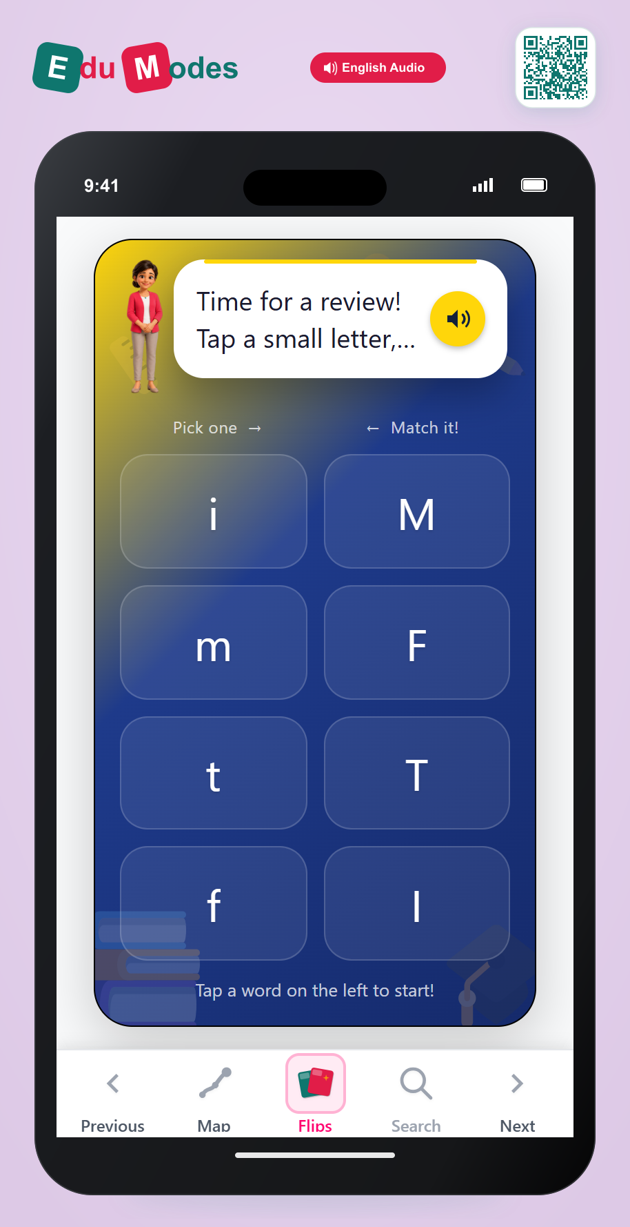 Uppercase Letter Match: F to Y Review - Interactive Learning Game Preview