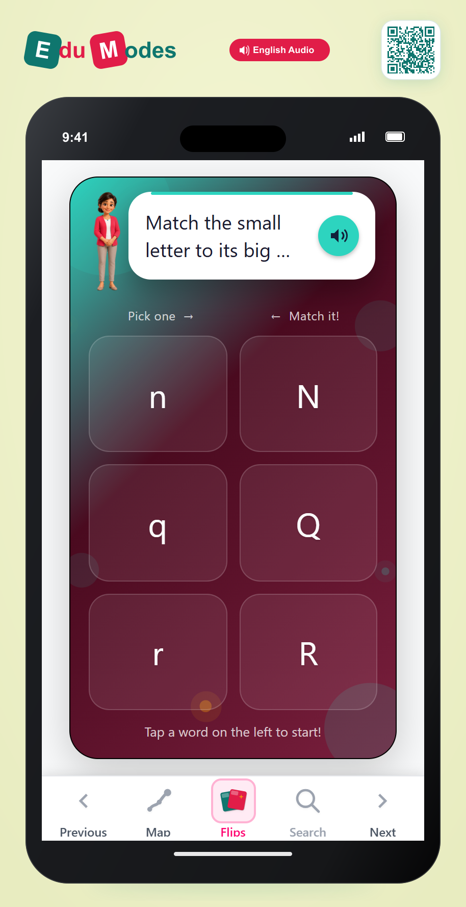 Match Uppercase N, Q, R - Interactive Learning Game Preview