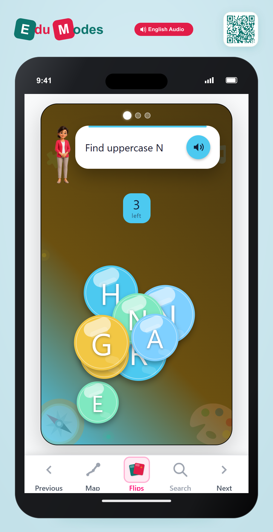 Tap Game: n, q, r - Interactive Learning Game Preview