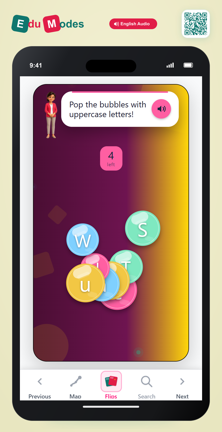 Pop Uppercase Bubbles - Part 6 - Interactive Learning Game Preview