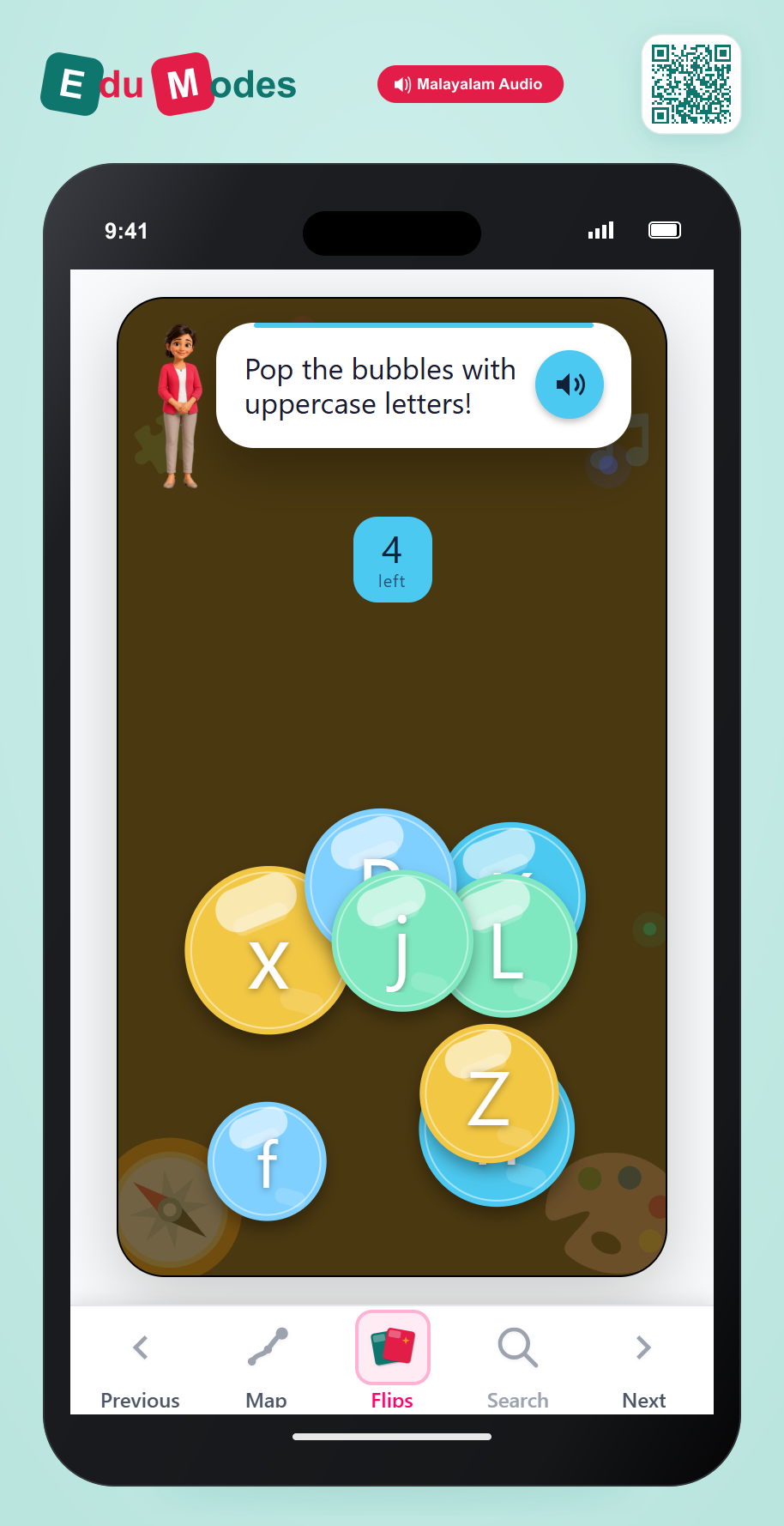 Pop Uppercase Bubbles - Part 5 - Interactive Learning Game Preview