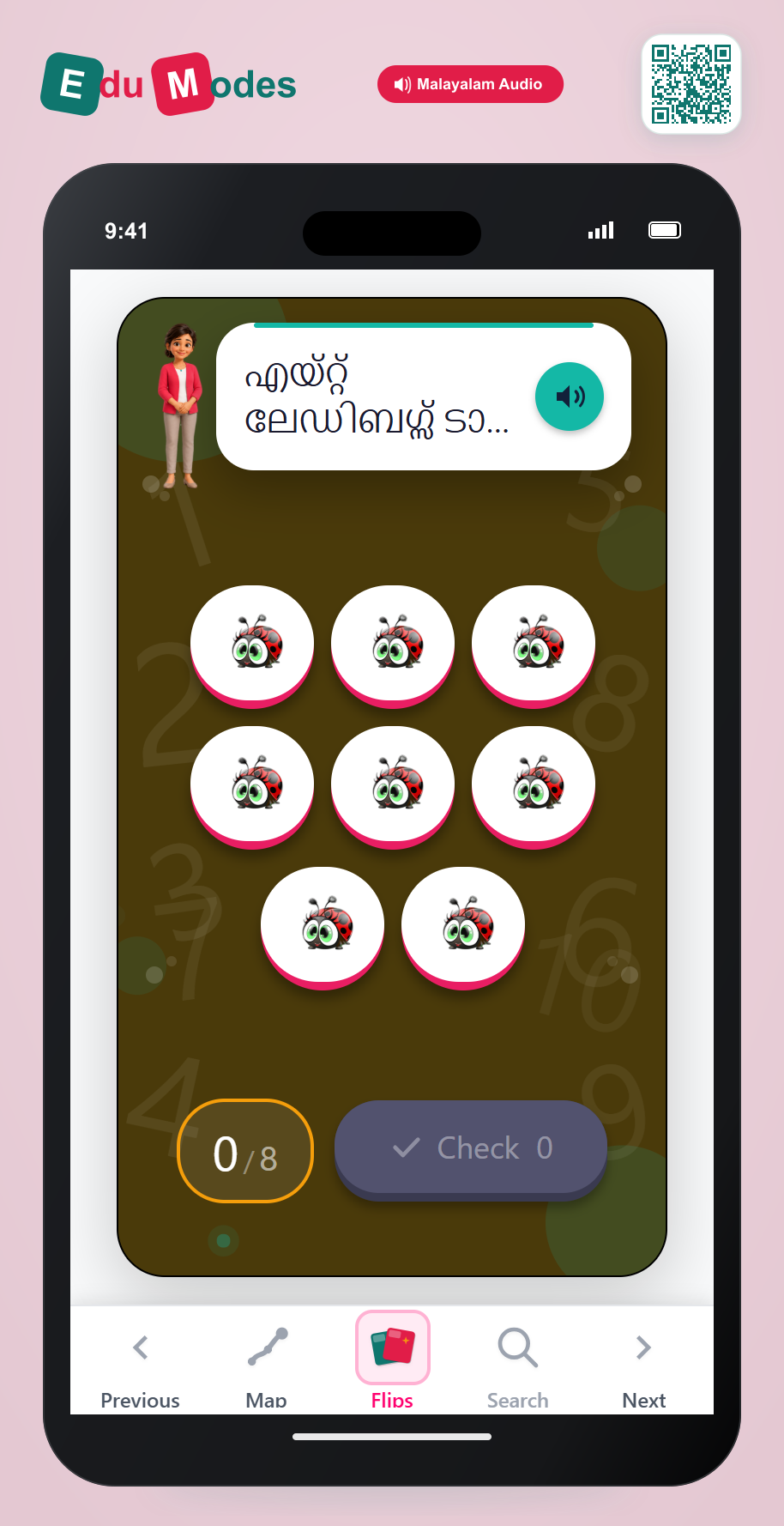 Tap 8 Ladybugs - Interactive Learning Game Preview