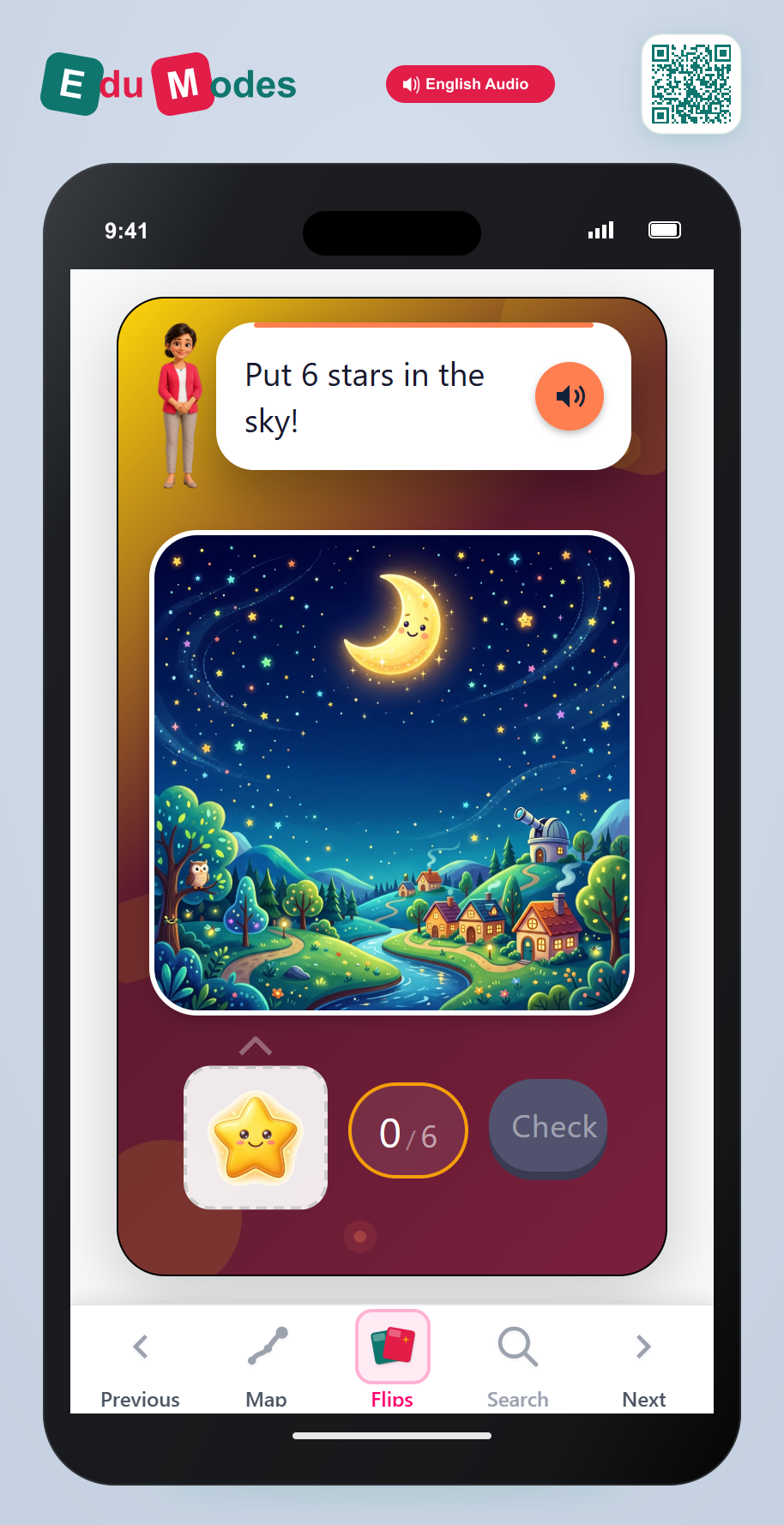 Count using stickers up to 6 - Interactive Learning Game Preview