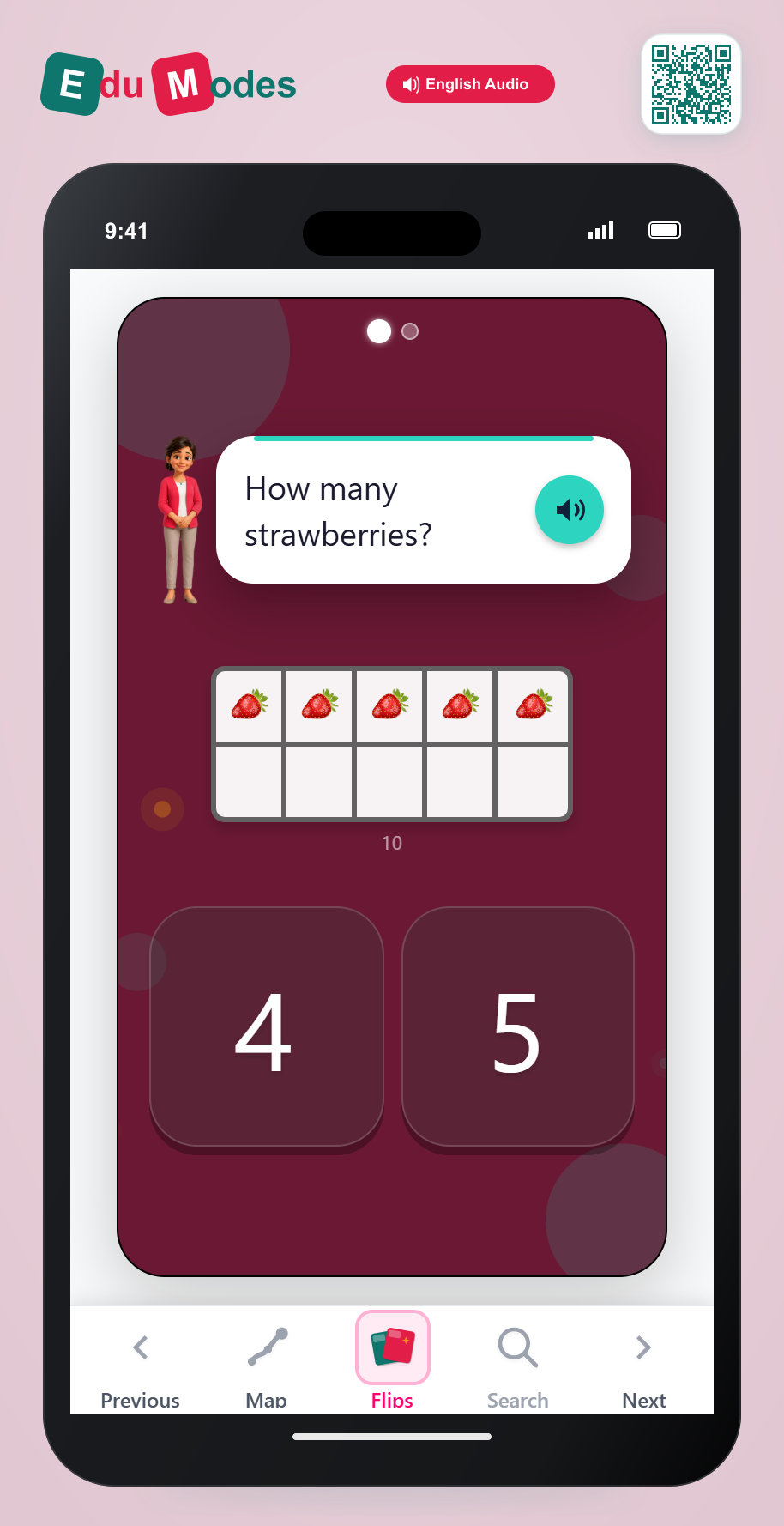 Counting Strawberries up to 6 - Interactive Learning Game Preview