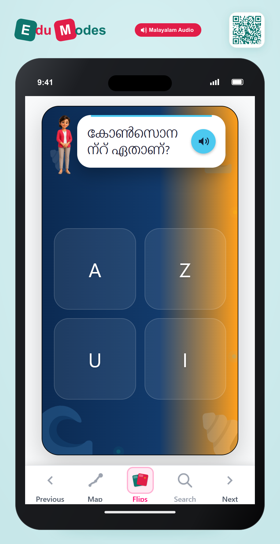 Find the Consonant 2 (Malayalam) - Interactive Learning Game Preview