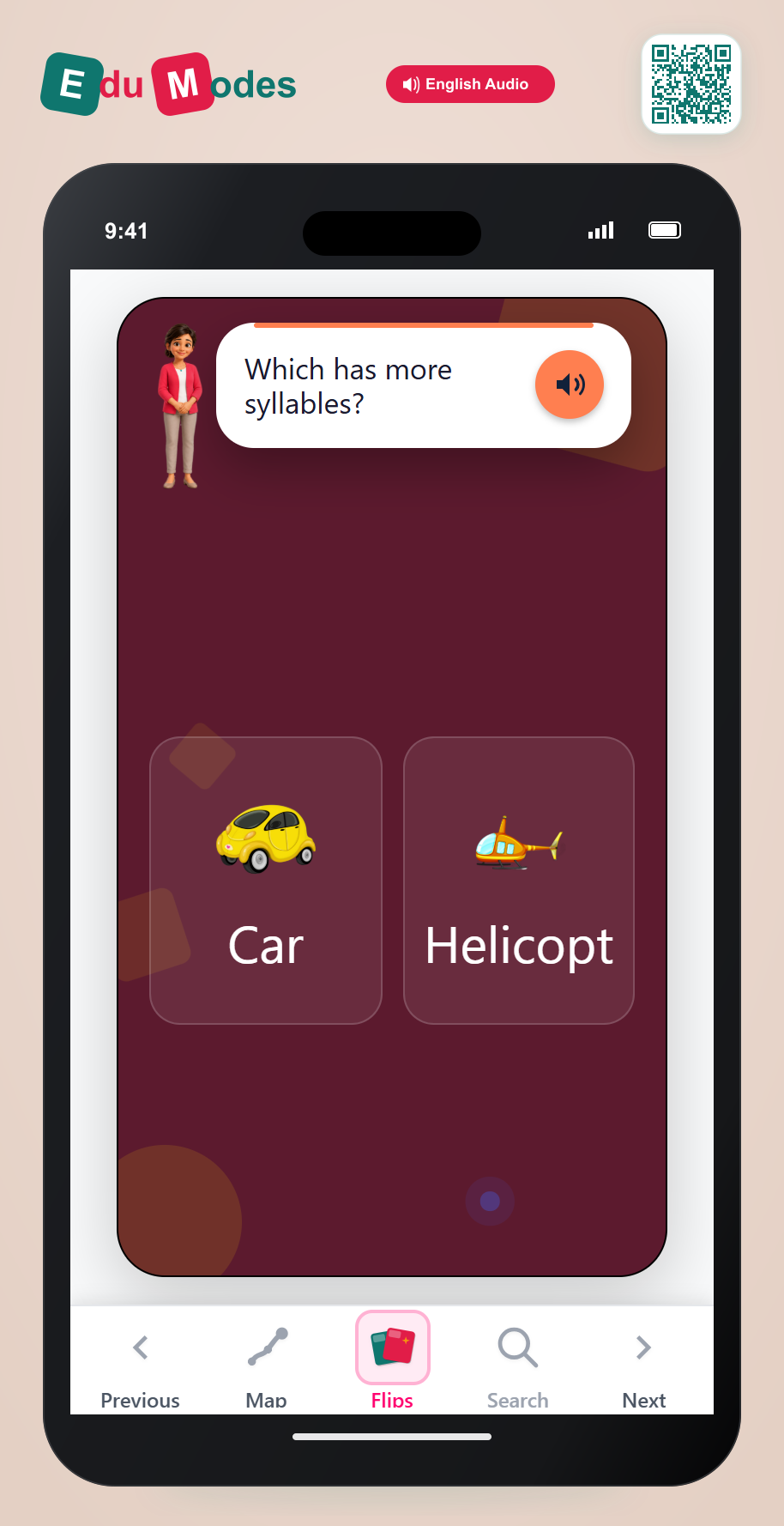 More Syllables - Helicopter vs Car - Interactive Learning Game Preview