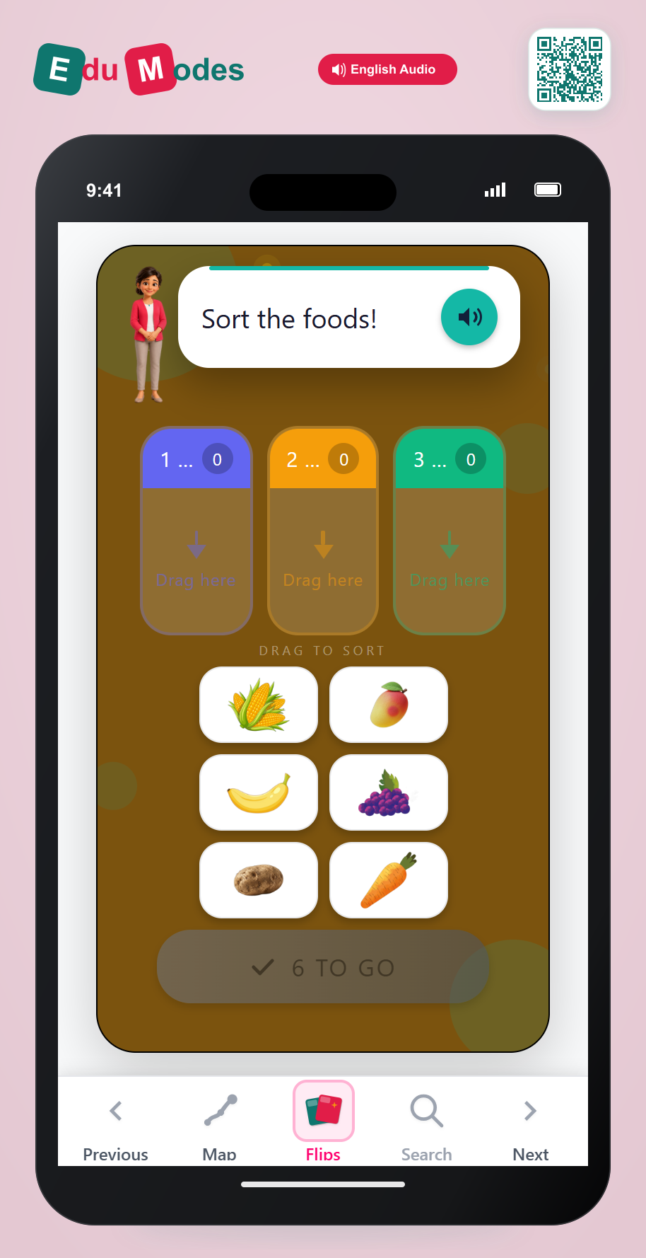 Sort Food into 1, 2, and 3 Syllables - Interactive Learning Game Preview