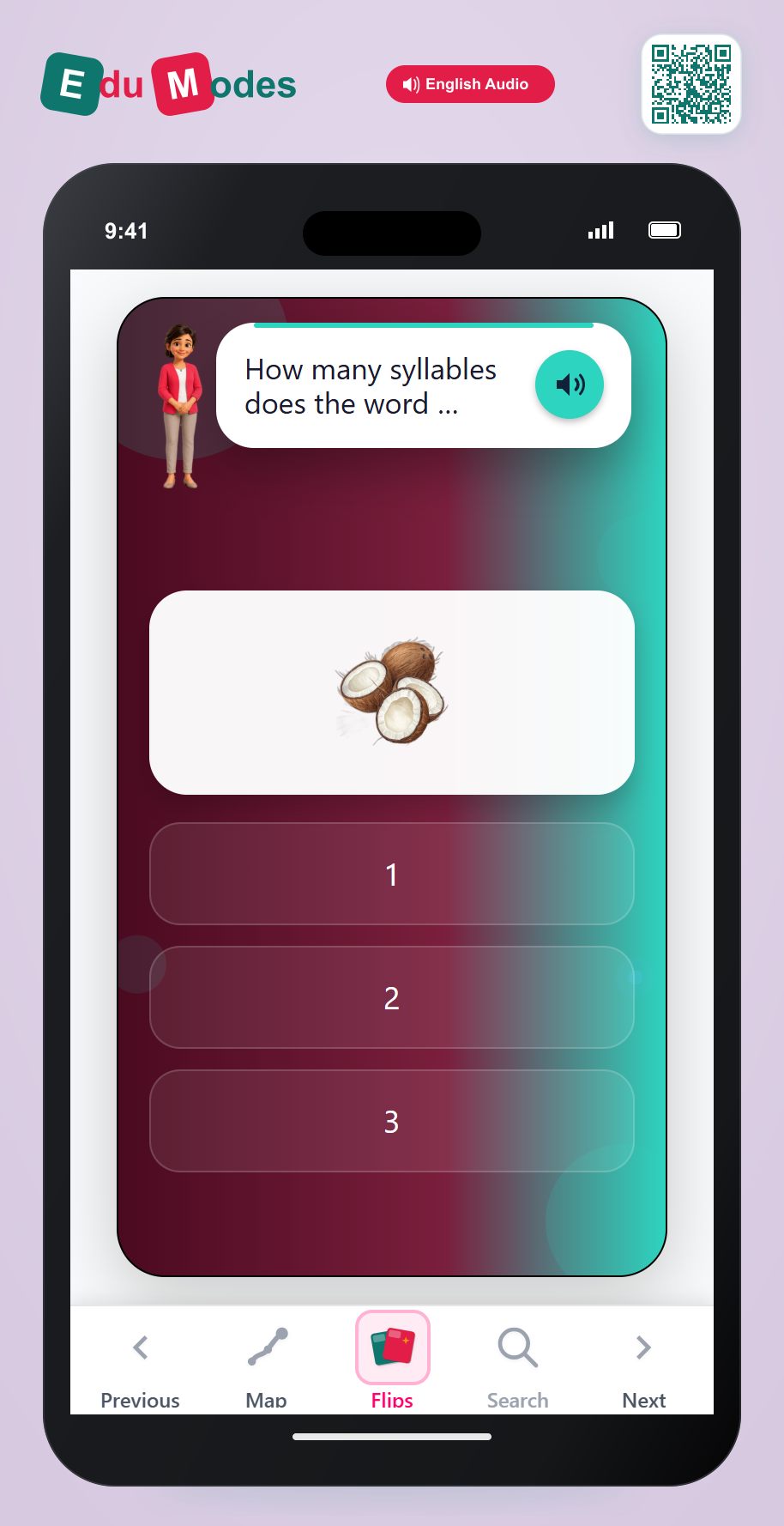Syllable Number Review Quiz - Interactive Learning Game Preview