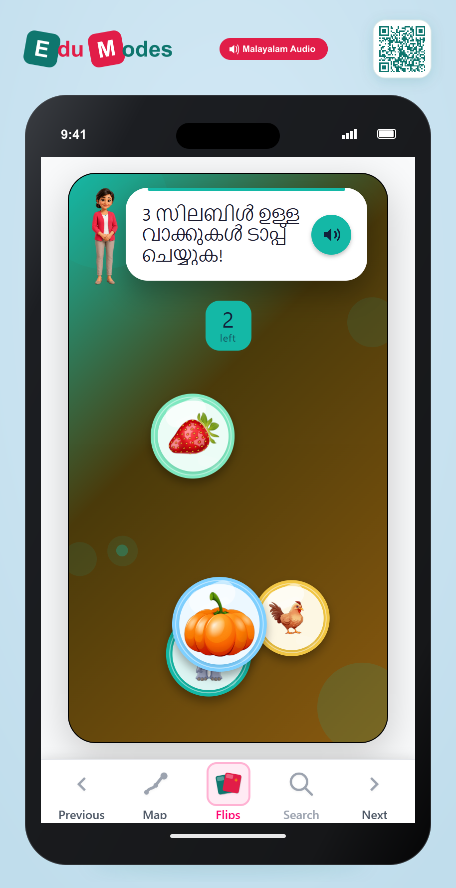 Tap the 3-Syllable Words - Interactive Learning Game Preview