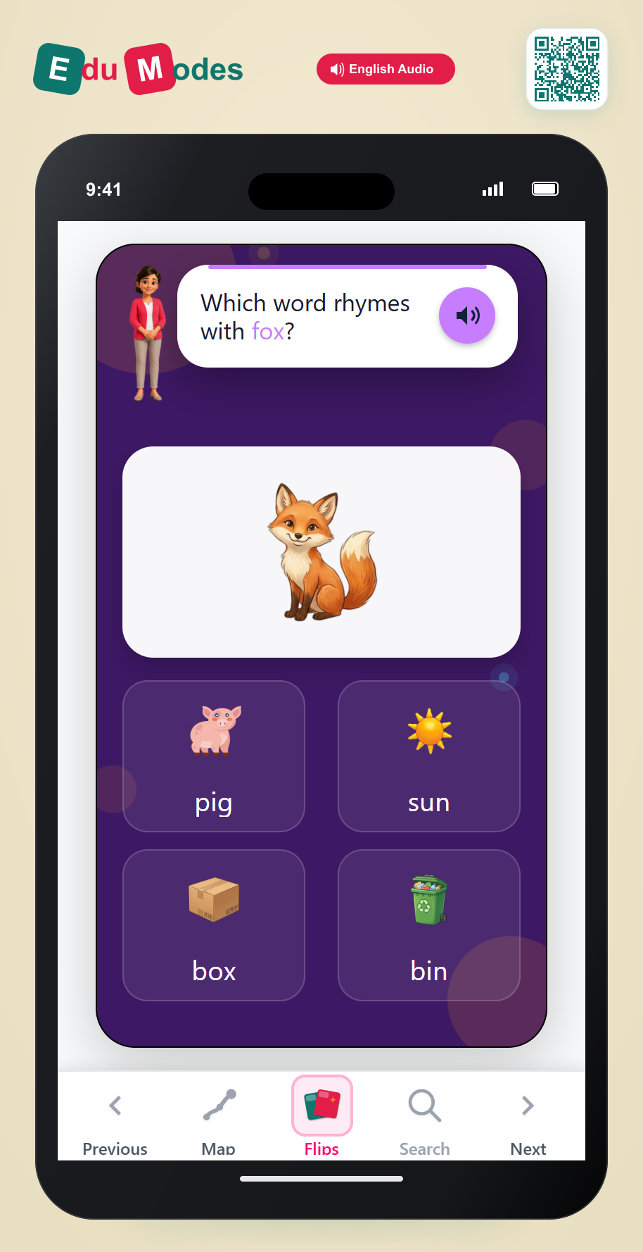 Which word has the same ending? - Part 5 - Interactive Learning Game Preview