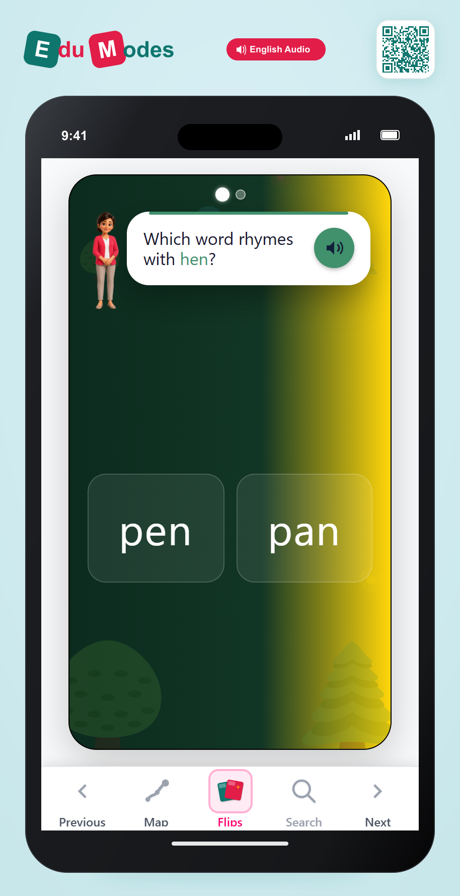 Short E Endings - Interactive Learning Game Preview