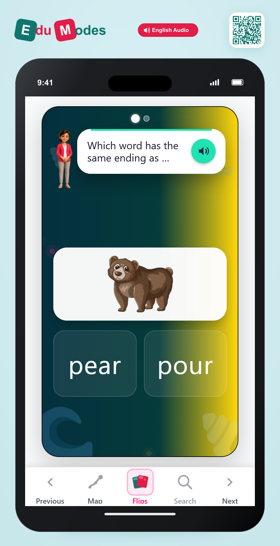 R-Controlled Endings - Interactive Learning Game Preview