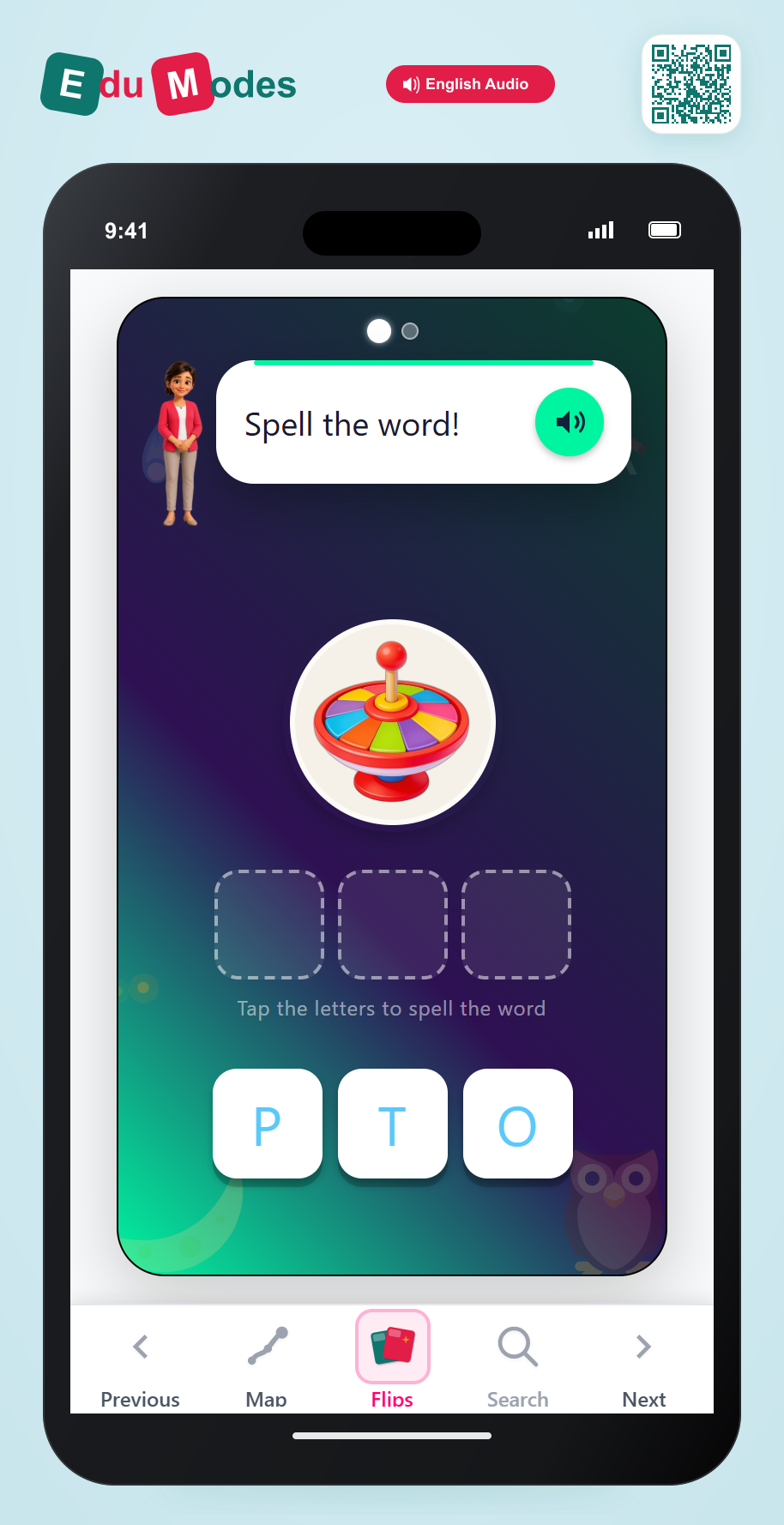 Identify Sounds in TOP & PIN - Interactive Learning Game Preview