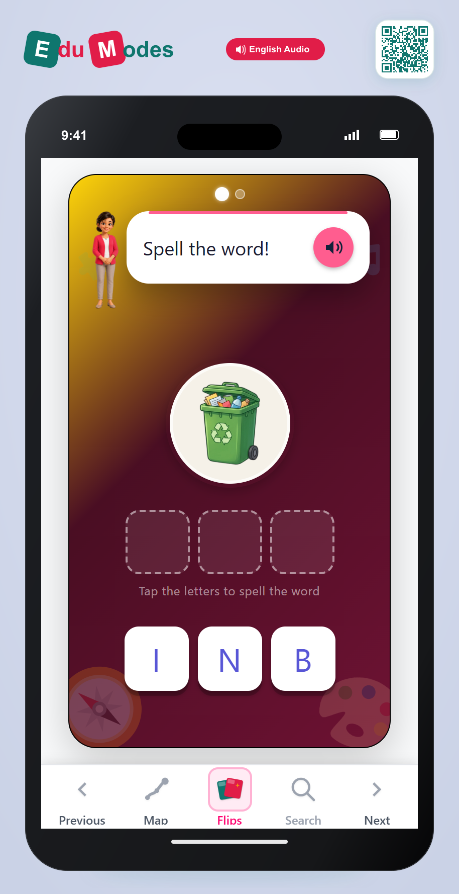 Identify Sounds in BIN & RUG - Interactive Learning Game Preview
