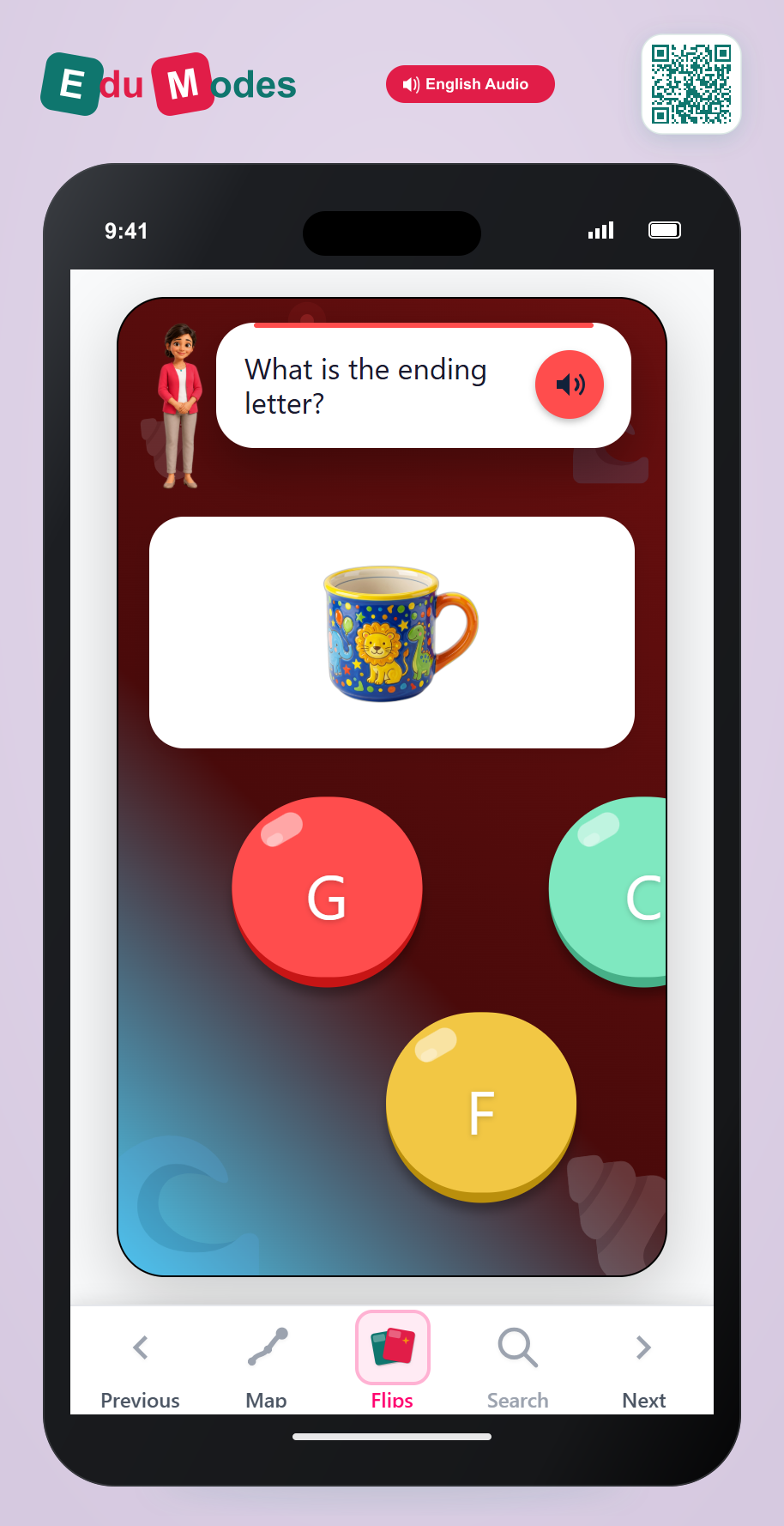 Ending Letter - Mug - Interactive Learning Game Preview