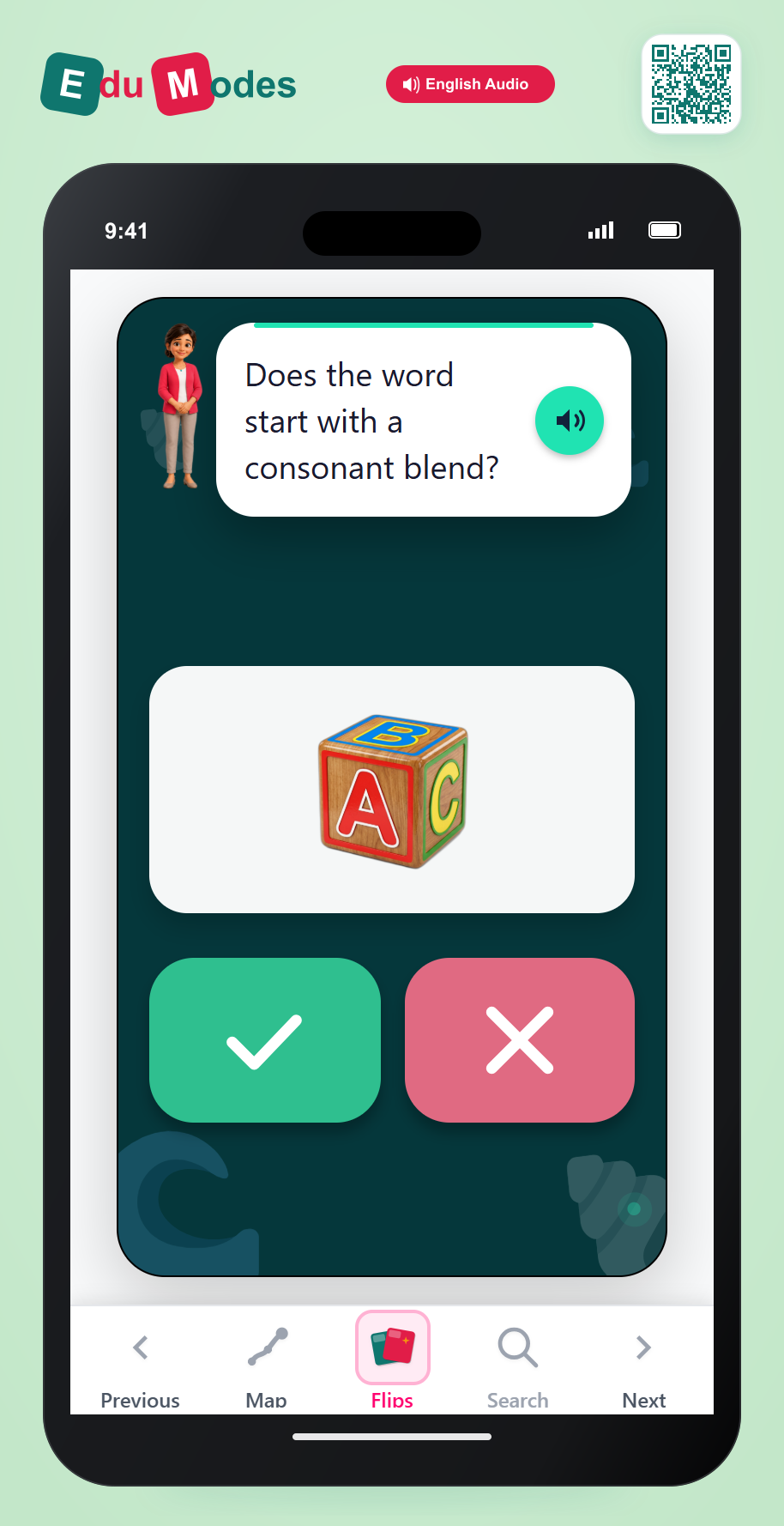 Does the word start with a consonant blend? - Part 7 - Interactive Learning Game Preview