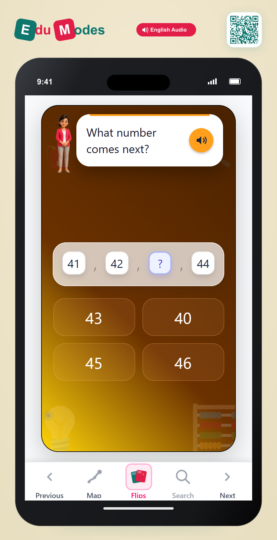 Missing Number in 40s - Interactive Learning Game Preview