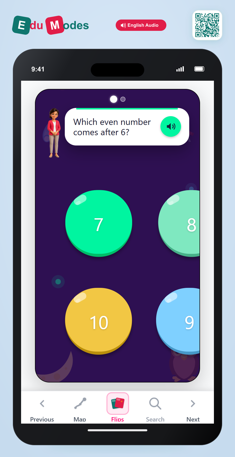 Which even or odd number comes before or after - Even After Abstract 1 - Interactive Learning Game Preview