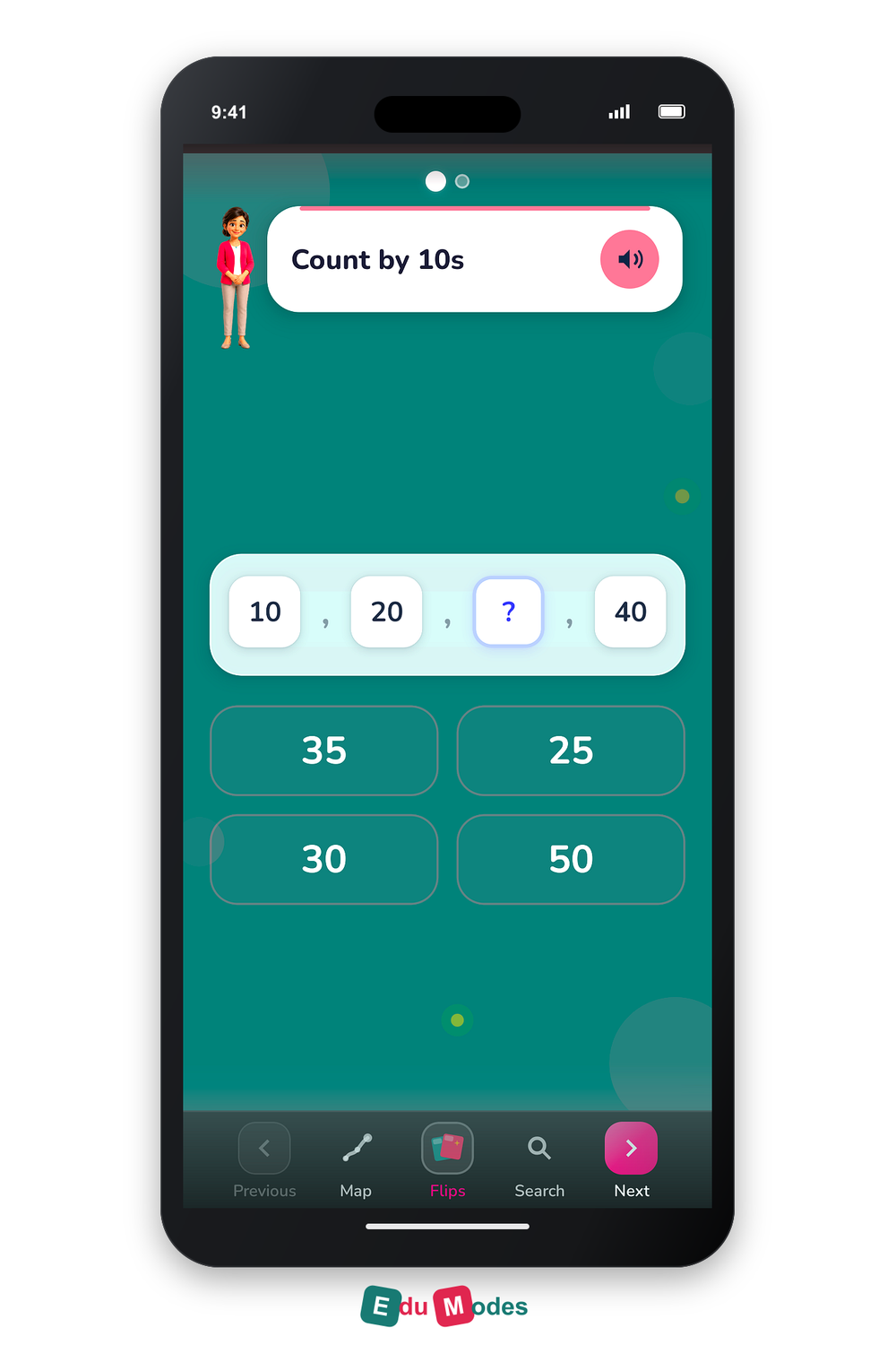 Skip-counting patterns - Missing 10s - Interactive Learning Game Preview
