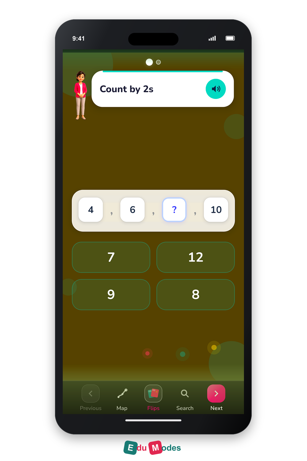 Skip-counting patterns - Missing 2s - Interactive Learning Game Preview