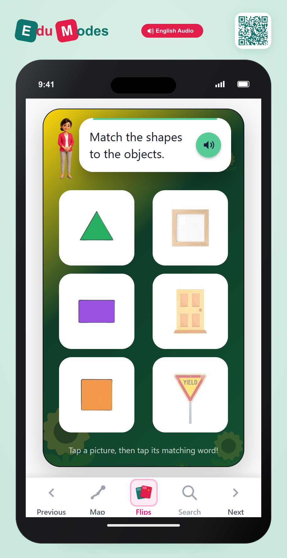 Match to Objects: Pointy & Long - Interactive Learning Game Preview