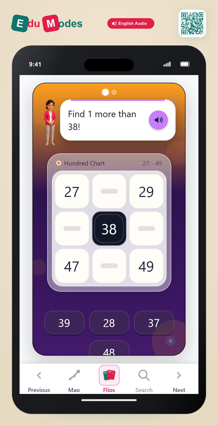 Counting patterns - up to 100 - Chart 1s - Interactive Learning Game Preview