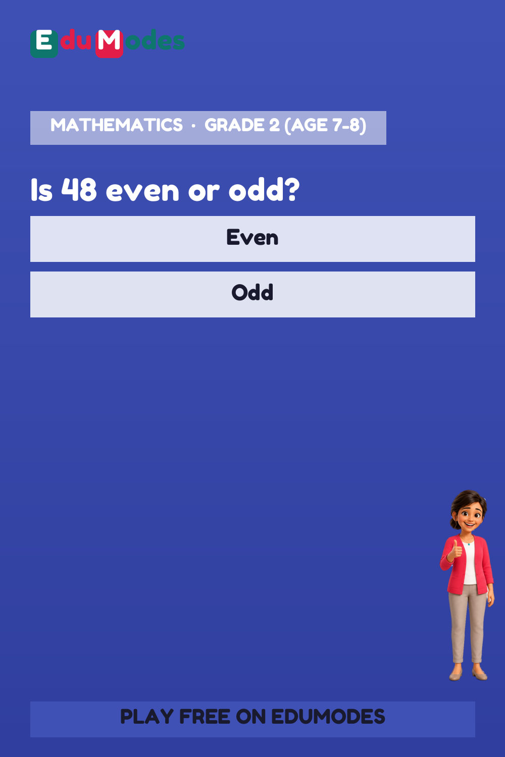 Select even or odd numbers - Even/Odd Review (Malayalam) - Interactive Learning Game Preview