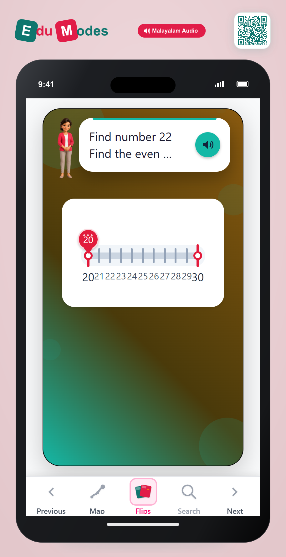 Even or Odd Number Line 8 (Malayalam) - Interactive Learning Game Preview