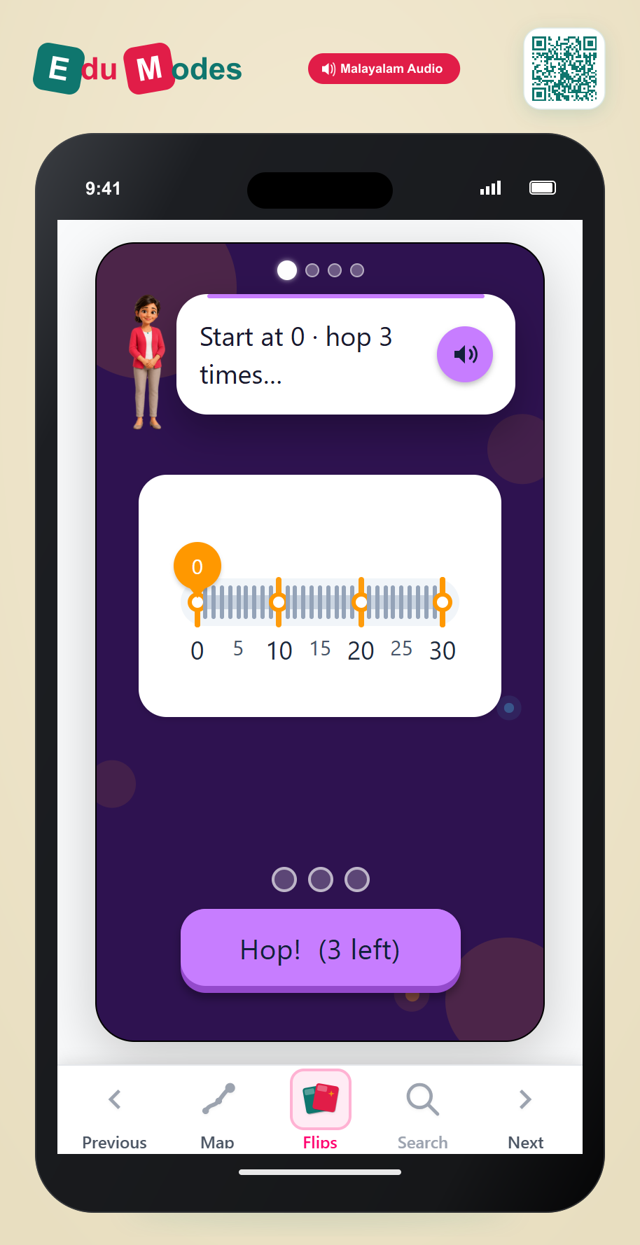 Skip-counting puzzles - Part 4 (Malayalam) - Interactive Learning Game Preview